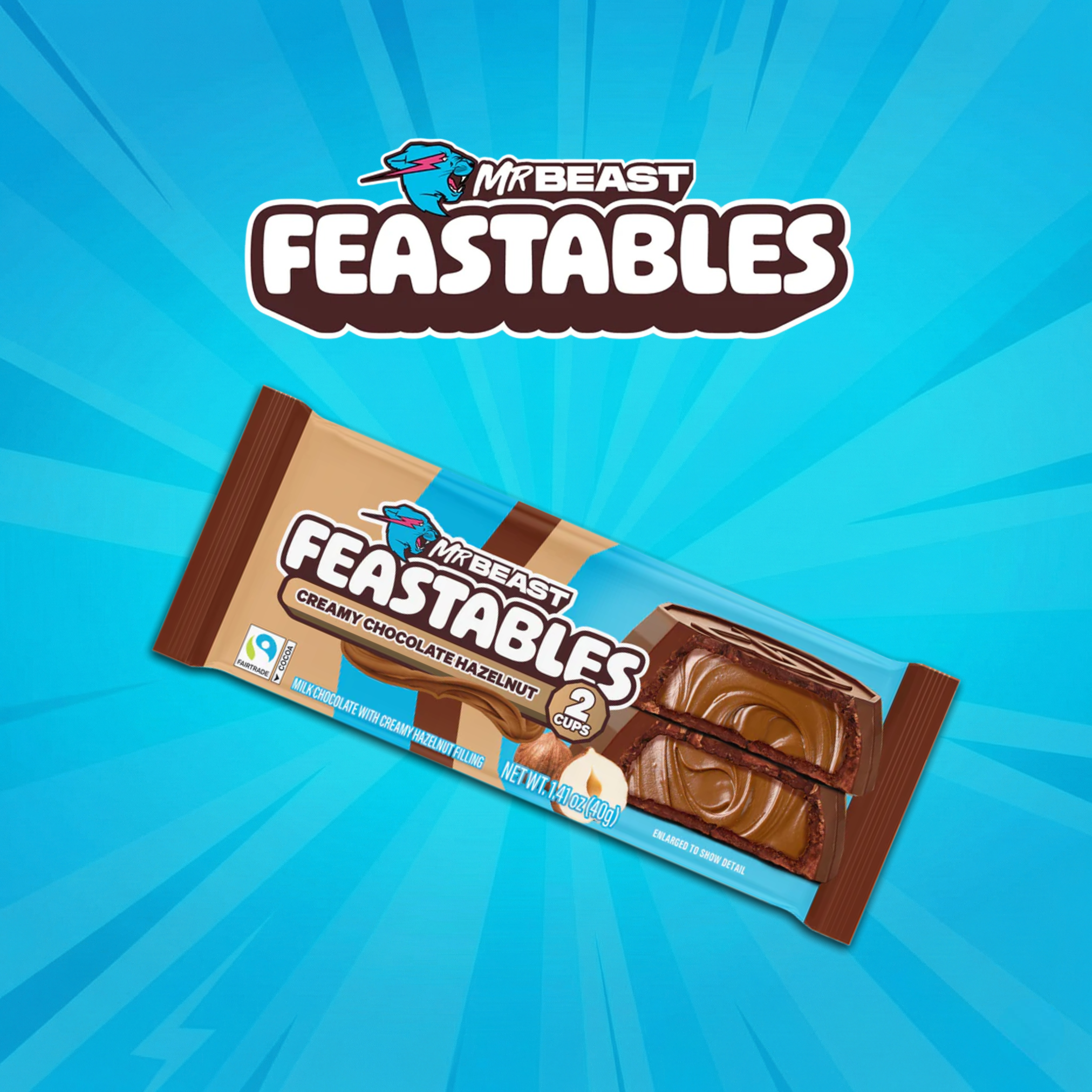 მრ ბისტი შოკოლადი თხილისა და კრემის შიგთავსით