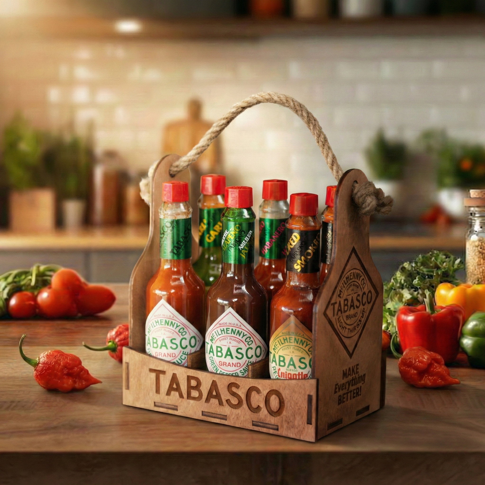 tabasco 6 სოუსი + სასაჩუქრე ყუთი
